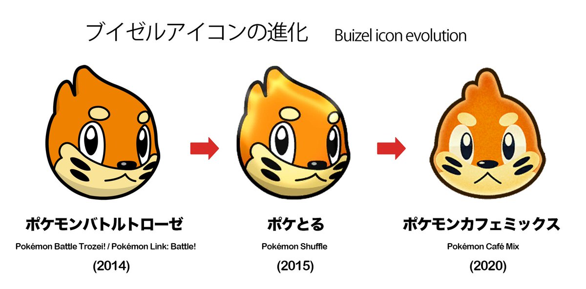 シタサンカク ポケモンアイコンの歴史 ブイゼル編 ポケモントローゼ ポケとる ポケモンカフェミックス ポケとるまでのブイゼルは優男だったが Cafe Mixで顔つきが勇ましくなった 店員としての志が表情から読み取れるアイコンだ それにしても シタサンカク ポケモンアイコンの歴史 ブイゼル編 ポケモントローゼ ポケとる ポケモンカフェミックス ポケとるまでのブイゼルは優男だったが Cafe Mixで顔つきが勇ましくなった 店員としての志が表情から読み取れるアイコンだ それにしても