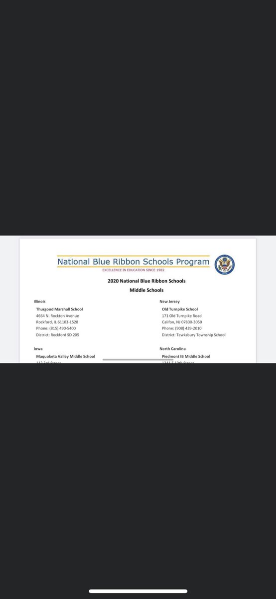 So proud to be a part of our amazing Blue Ribbon school district. nj.com/education/2020…