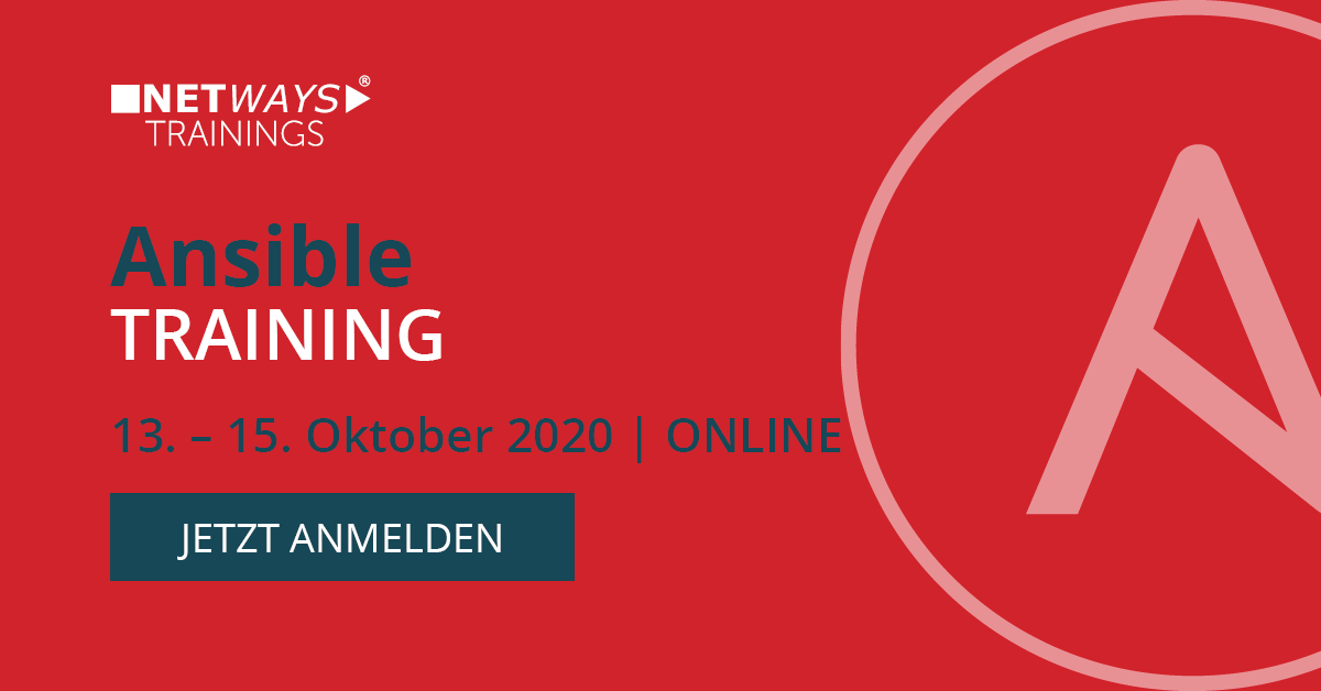 NetwaysEvents's tweet photo. Ansibuild your Skills! Hol Dir die Kenntnisse, um leichte oder schwierigere #Ansible Playbooks 📗 selbst zu entwickeln, zu testen und zu nutzen.
Nicht verpassen: Ansible Online-Schulung 🗓️ 13. – 15.10.2020
🧑🎓 https://t.co/pRq7hgyGy2
#automation #configmgmt #configmanagement https://t.co/8I1ZlCdekL