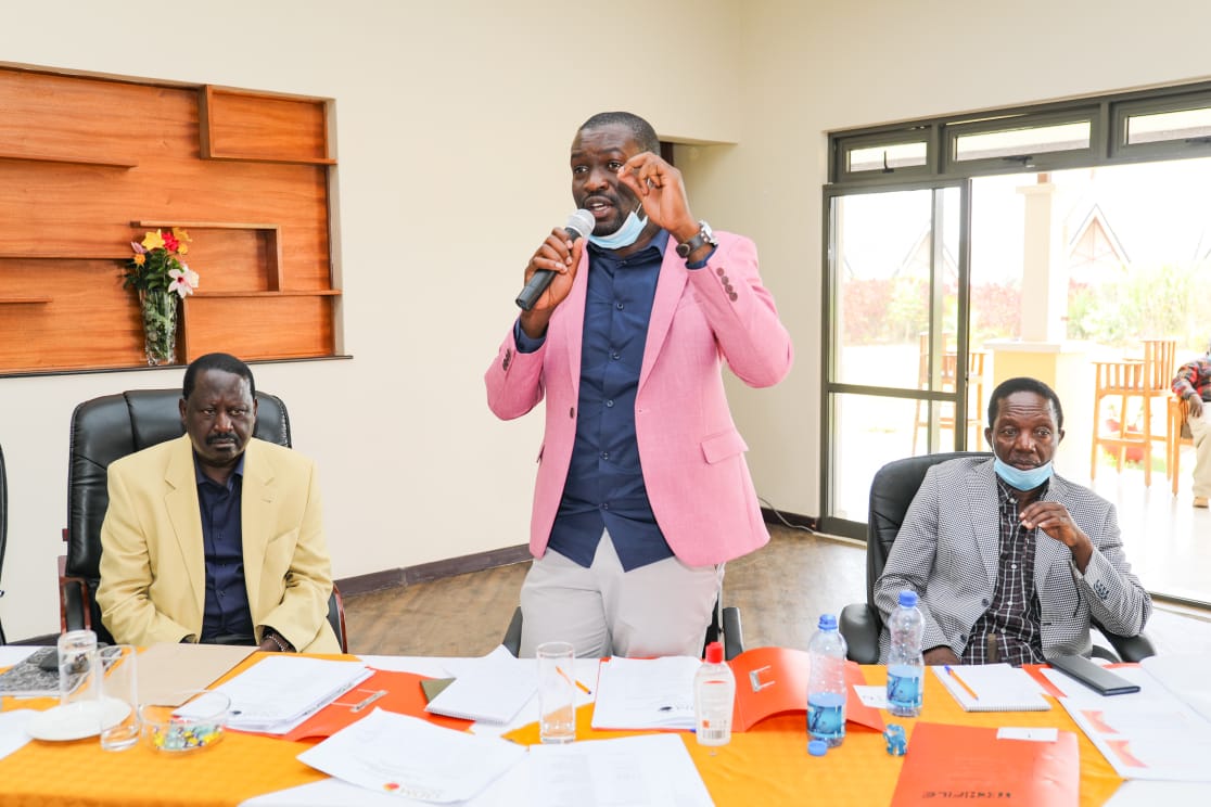 edwinsifuna's tweet photo. Day one of the #ODMNec retreat at Stoni Athi resort Machakos County was crowned by an address by PL Raila Odinga.
He has rallied the troops to stand fast against the amassing forces of impunity who always oppose reforms and progress. Tuko tayari.
#MbelePamoja https://t.co/EBIsG5u4Yf