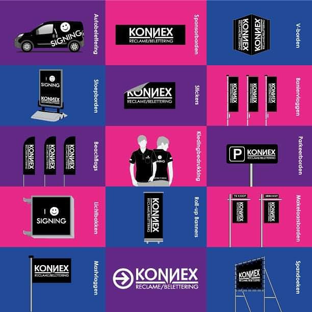 Tijd voor iets nieuws, mogen wij jullie voorstellen onze nieuwe slogan #GetMoreIdeas gepresenteerd in onze vernieuwde huiskleuren 💜
#Huisstijl #Logo #KONNEXRECLAME #slogan #Signing #Branding #Paars #Blauw #Roze #Reclame #Belettering #Presentatie #Nieuwejas