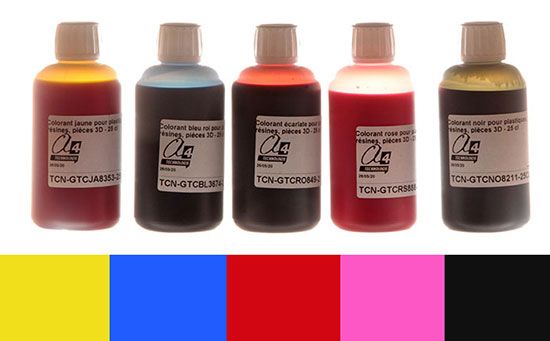 A4Technologie's tweet photo. #Impression3D Colorez vos pièces imprimées grâce aux colorants pour #resines et #teintures pour plastiques !
👉 Compatible avec les filaments (ABS, PLA, TPU, PETG...) et résines stéréolithographiques
👉 Couleurs de base combinables (bleu, rouge, argent...)
https://t.co/GDa7nyQRro https://t.co/8YvOsCVnkC