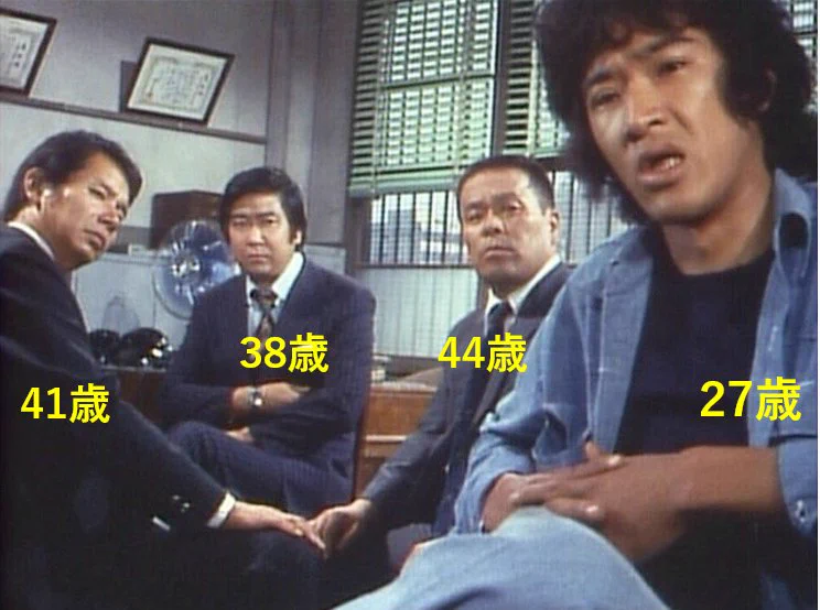 「太陽にほえろ」の出演者。昔の40代と今の40代の大きな差って何だろう・・・。見た目が今の方が10歳は若い！！