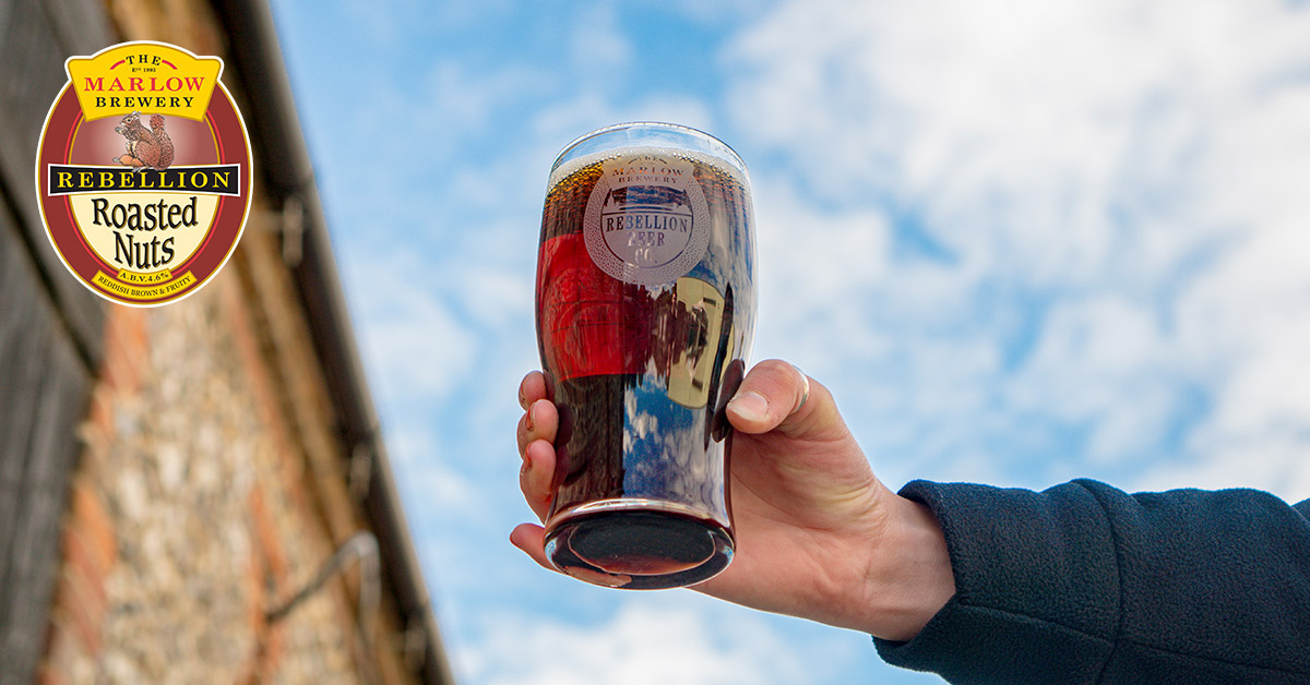 RebellionBeer's tweet image. Roasted Nuts is available in the drive through in small pack but not mini barrels, or order online shop.rebellionbeer.co.uk

4.6%  A deep ruby, complex and flavoursome beer, packed with intense and distinctive malt &amp;amp; hop character.
#roastednuts #rebellionbrewery #marlow
