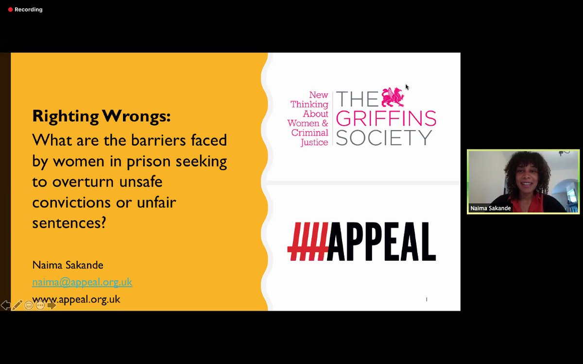 APPEAL's women's justice advocate Naima on the Cambridge Women in Law panel talking about her Griffins Society report on the barriers faced by women seeking to overturn unsafe sentences. #cambridgewomeninlaw #womensjustice #cambridgeuniversitylaw #SystemsChangers #Womeninprison