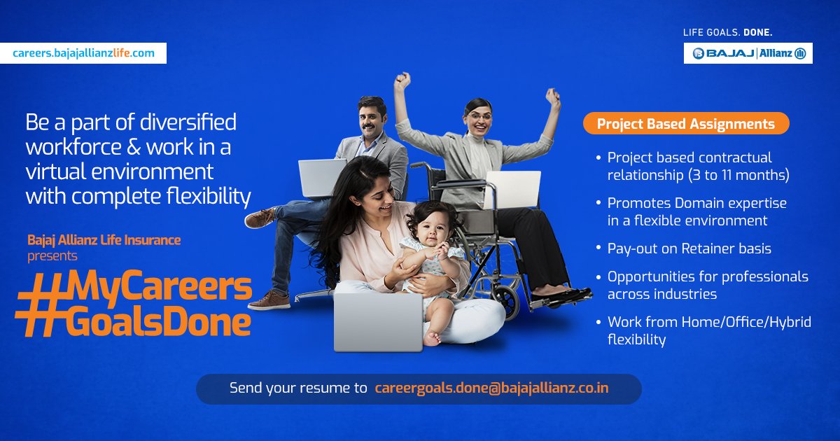 A #diversified #workforce that offers #flexibility in your roles to help you get your #LifeGoalsDone. With #project-based commitment join one of the leading private Life Insurance companies on a #contractual basis to work in the field of your interest: https://t.co/pNIR3BXGwA https://t.co/1KPHZDoKlK