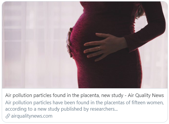 "Inhaled carbon particulate matter in  #airpollution, travels in the bloodstream, and is taken up by important cells in the placenta" Prof J Grigg.  https://airqualitynews.com/2020/09/24/air-pollution-particles-found-in-the-placenta-new-study/We must not increase  #airpollution for children & babies already most at risk.  #LTNs  @hold_bag  @personasasa