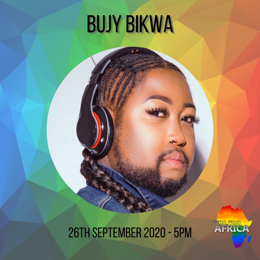 United Prides of Africa is happening on Saturday 26th September 2020! Welcome onto stage - @bujybikwa ! Visit: facebook.com/UnitedPridesof… #unitedpridesofafrica #africanpride