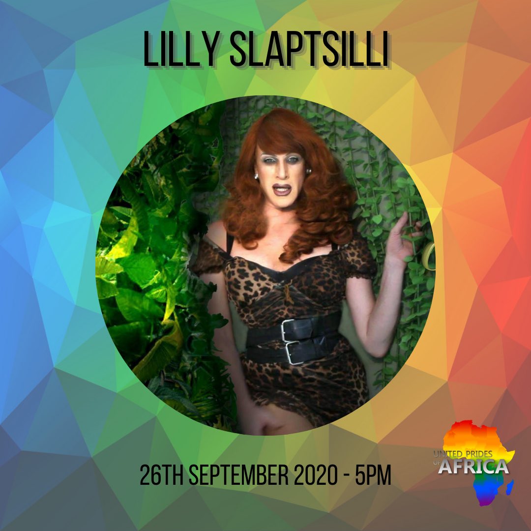 United Prides of Africa is happening on Saturday 26th September 2020! Welcome onto stage - <a href="/LillySlaptsilli/">Lilly Slaptsilli</a>! Visit: facebook.com/UnitedPridesof… #unitedpridesofafrica #africanpride