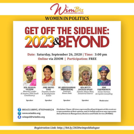bellanaija's tweet photo. @Wimbiz 2020: The #WIMPOL Dialogue is set to focus on the Importance of Women’s Participation in Politics from 2023 & Beyond | September 26th
Read more here:https://t.co/9pEdDlAnL2
#BNsc https://t.co/Hf69e54wj4