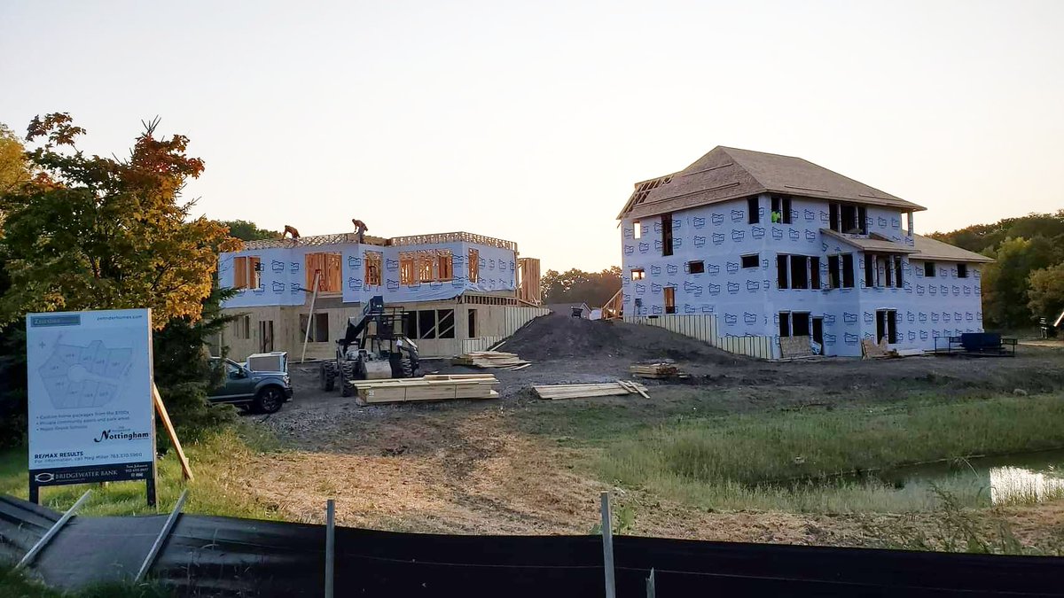 IncZehnder's tweet photo. Check out the progress in our new Nottingham Neighborhood!

The first few homes are going up and more to come!

For more information check out our website: https://t.co/xvywWJ7ApZ

#MapleGrove #NewDevelopment #ZehnderHomes #CustomHomeBuilder #PalisadesAtNottingham https://t.co/OxoENsVVez