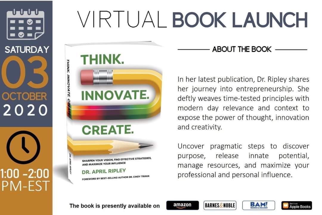 aprilripley's tweet photo. I'm Sooooo Excited about my FIRST Virtual Book Launch!!!
Paradigm Shifting...
#Think #Innovate #Create

Register here:
https://t.co/XcKv3yWMLh https://t.co/cHswbdKtxd