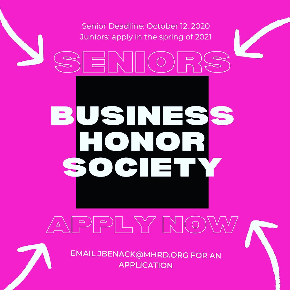KnollsDECA's tweet photo. Morris Knolls Seniors: apply now for our Business Honor Society! DECA members are encouraged to apply :) see @msbenack, your business teacher, or school counselor for more information! https://t.co/Wj41Bht16O
