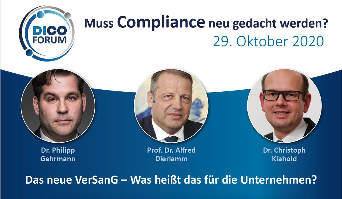 v_dico's tweet photo. (2/2) Und was bedeutet das Gesetz letztlich für die Unternehmen? Diesen Fragen werden sich unsere Experten Dr. Philipp Gehrmann, Prof. Dr. Alfred Dierlamm und Christoph Dr. Klahold in ihrem Workshop beim diesjährigen DICO FORUM.
https://t.co/WvpoupgsxL
#VerSanG #DICOFORUM https://t.co/0Ve0haiFPD