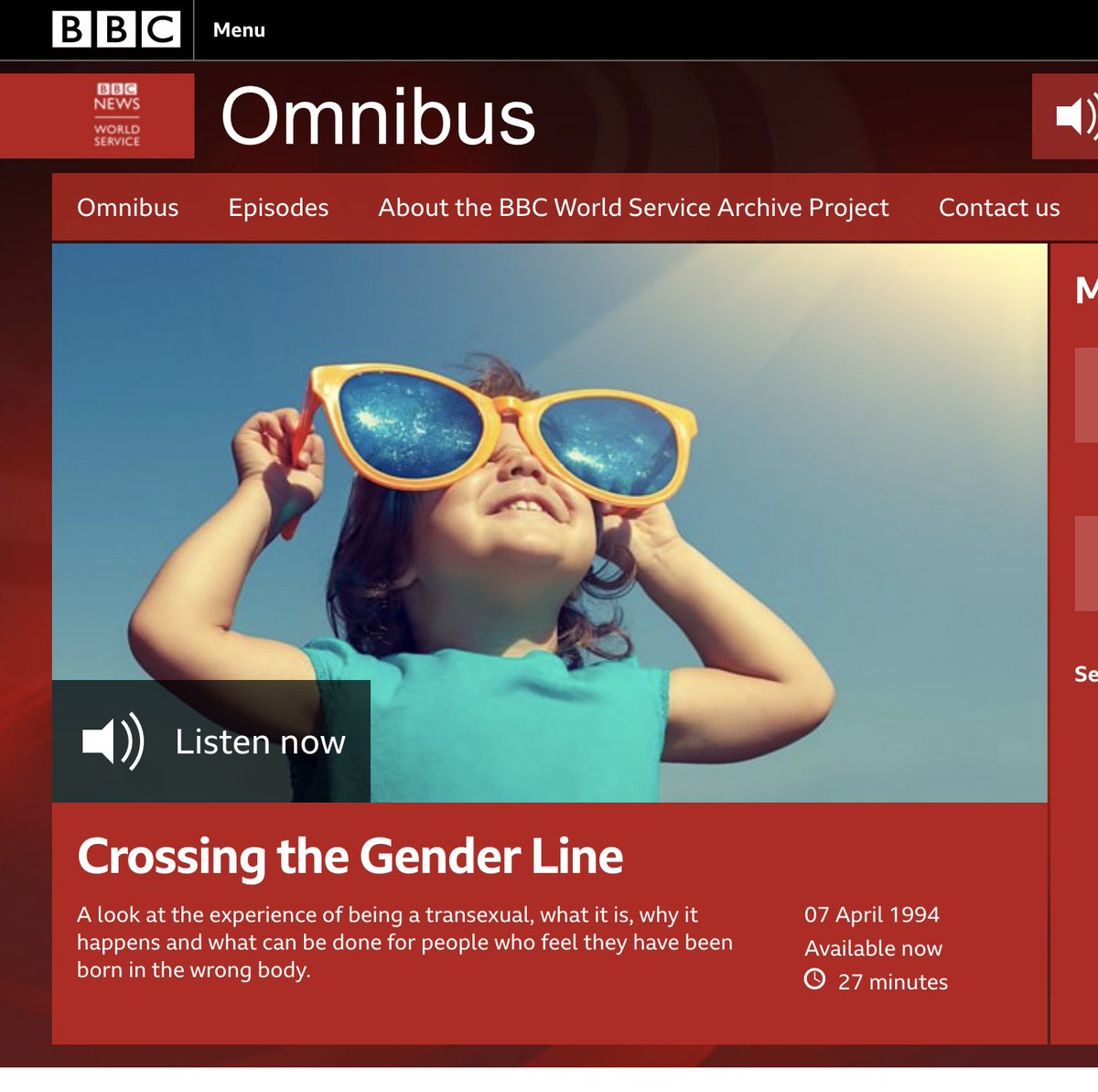 BBC Omnibus, back in 1994 https://www.bbc.co.uk/programmes/p0376ksr