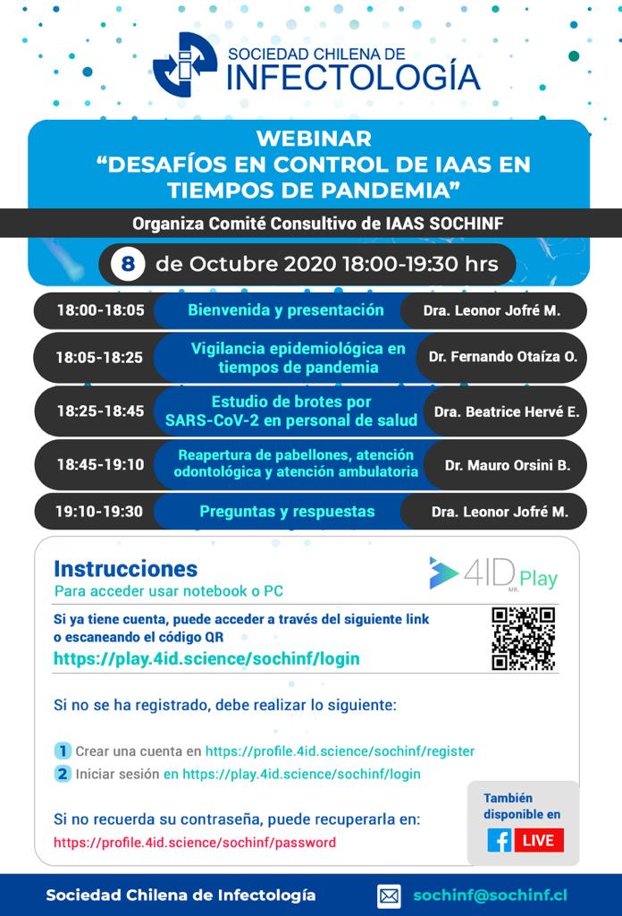 WEBINAR "Desafíos en control de IAAS en tiempos de pandemia".

8 de Octubre desde las 18:00hrs.