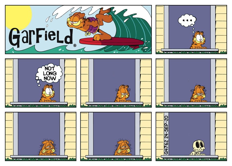Q Drops as Garfield stripsQ4762 24 Sep 20