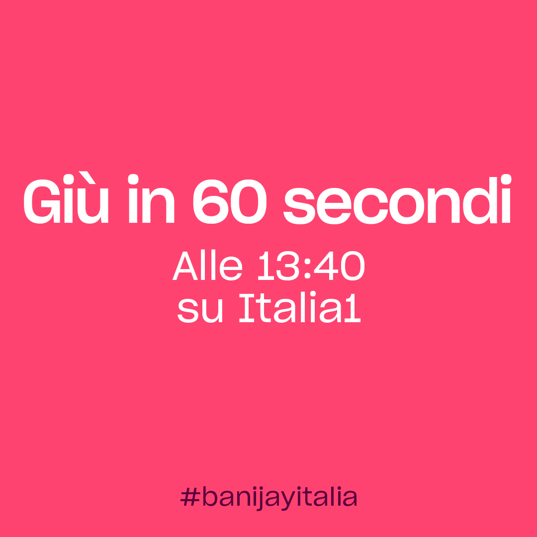 Pronti per la vostra dose settimanale di adrenalina?⚡️⚡️

<a href="/RugVero/">veronica ruggeri</a> e <a href="/ilVeeC/">vicdeejay</a> vi aspettano su #Italia1 dalle 13:40 per una nuova puntata di #giuin60secondi. Oggi tocca a <a href="/JoSquillo_/">Jo Squillo</a>!⛽ #banijayitalia <a href="/QuiMediaset_it/">QuiMediaset</a> <a href="/MediasetPlay/">MediasetPlay</a>