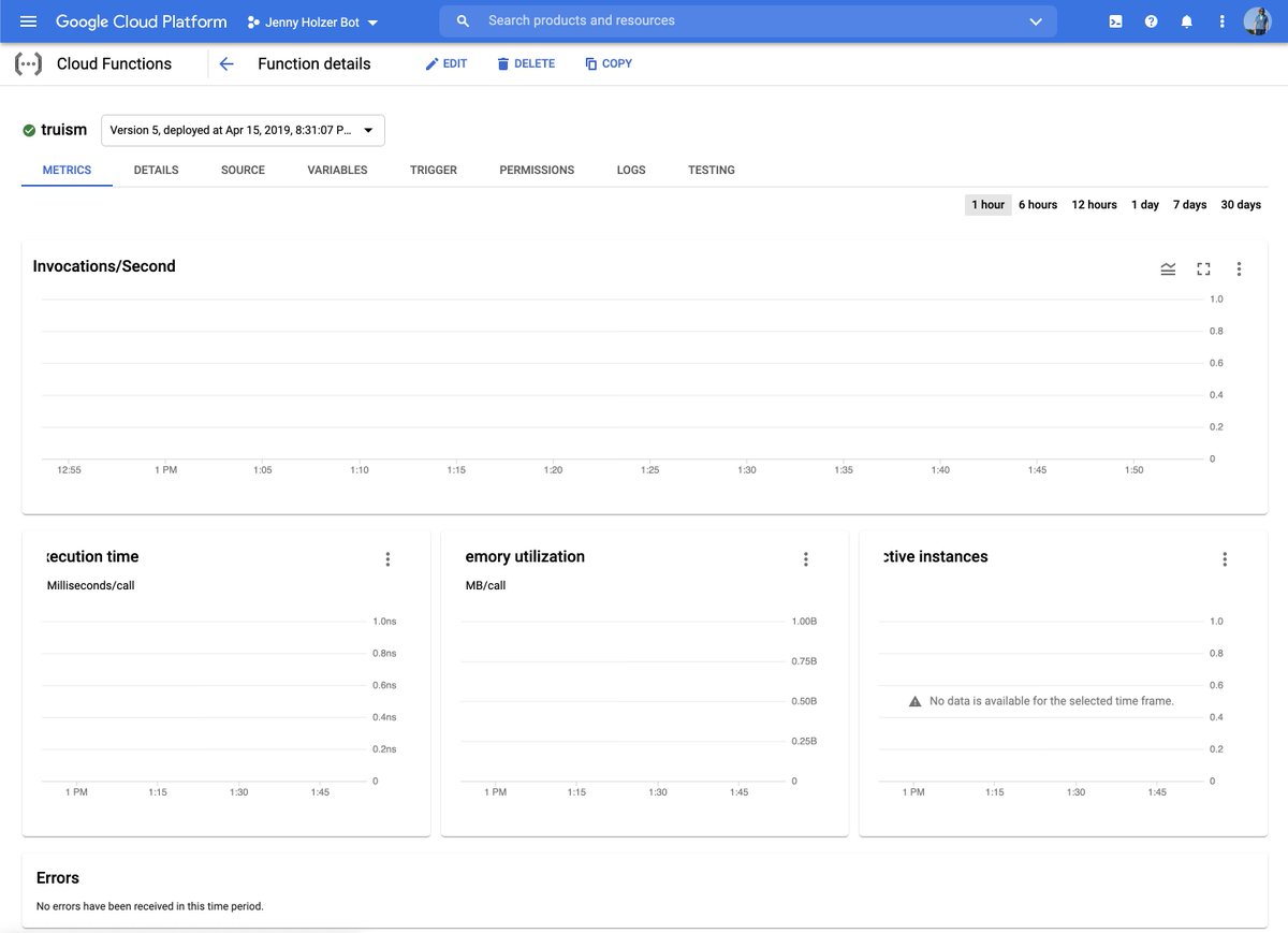 lukwam's tweet image. New interface for managing Cloud Functions in the @GCPcloud console! Now, with separate tabs for Variables, Permissions and Logs, as well as an improved user experience for viewing Source code and for editing everything. @google @googlecloud #cloudfunctions #serverless
