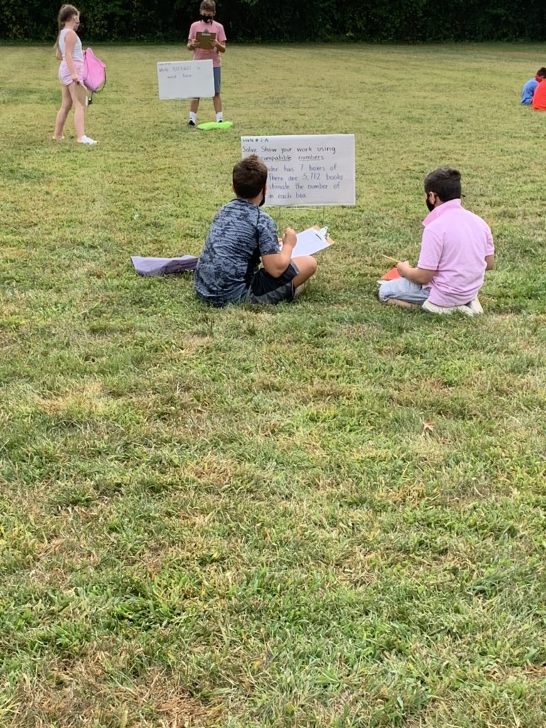 DebNovick's tweet image. Teamwork...Ms.Kaye set up this amazing Math review for our first 5th grade chapter test! #problemsolvers #5thgraderocks