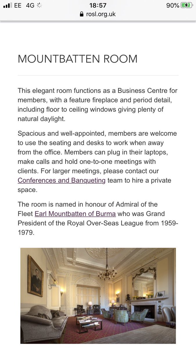And I was spot on about THAT picShe was in The Mountbatten Room at The Royal Over-Seas League!Not her house. Not her cleaner. So that’s alright then is it, Camilla?!Treating THEIR staff so graciously  #PrinceAndrewFangirl #LordLouisMountbattenPortrait https://www.rosl.org.uk/london/the-mountbatten-room