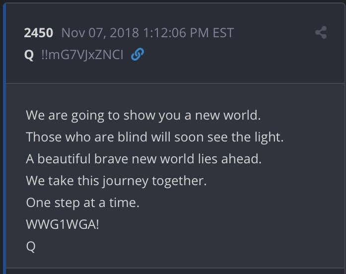 A ‘brave new world’.What could this possibly mean? Surely it’s more than just exposing evil & corruption...?Have you taken the time to consider what is meant by BRAVE & NEW?Have you thought about AFTER this fight is all over? What next? THREAD 1/