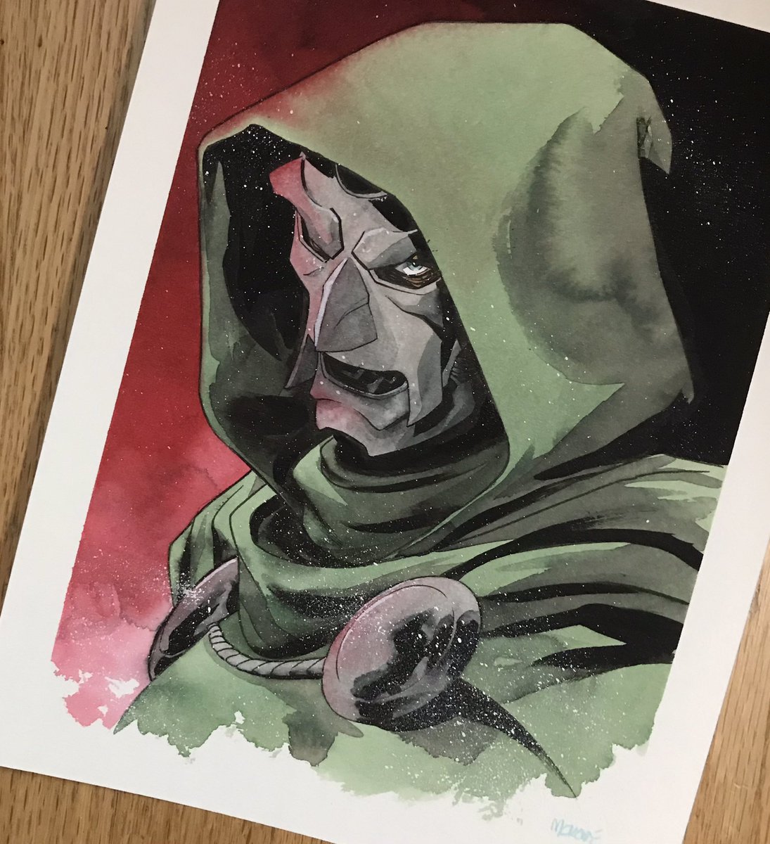 Mike2112McKone's tweet photo. Doctor Doom

#doctordoom #marvelcomics #watercolor #99orbust #mckone https://t.co/iQeMvYpa1Q