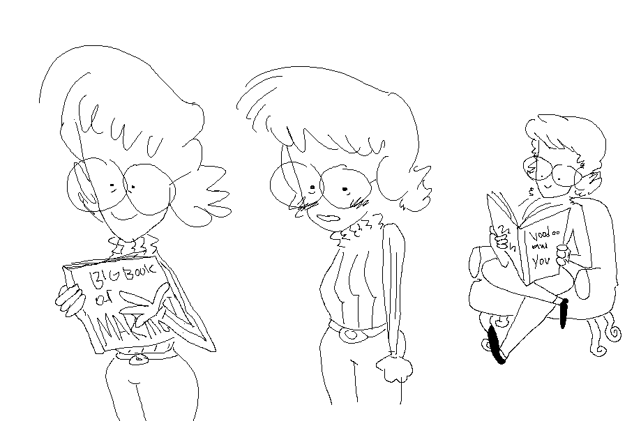 Tried to draw a cute girl character but I goofed and she looks like Bernard from Mega Mind