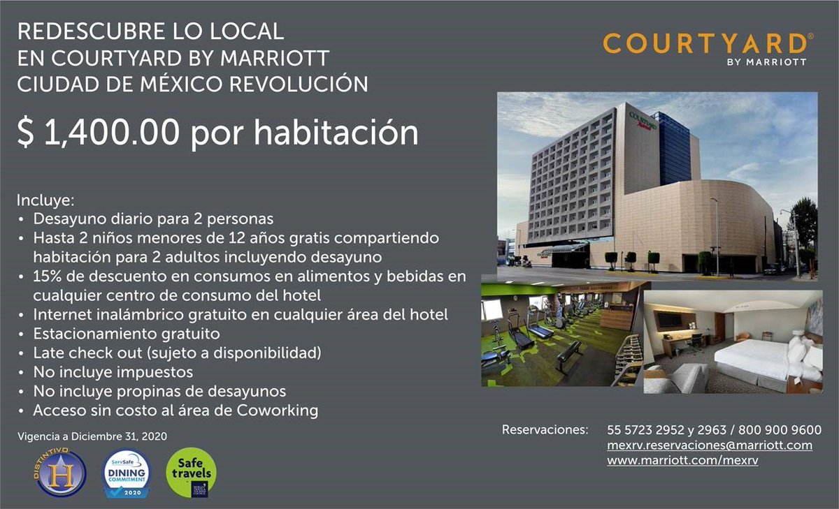 CourtyardMexRev's tweet photo. Te cuidamos y nos cuidamos, porque sabemos que en este momento es lo más importante en tu viaje. 😷 https://t.co/iDmdmvEDb9