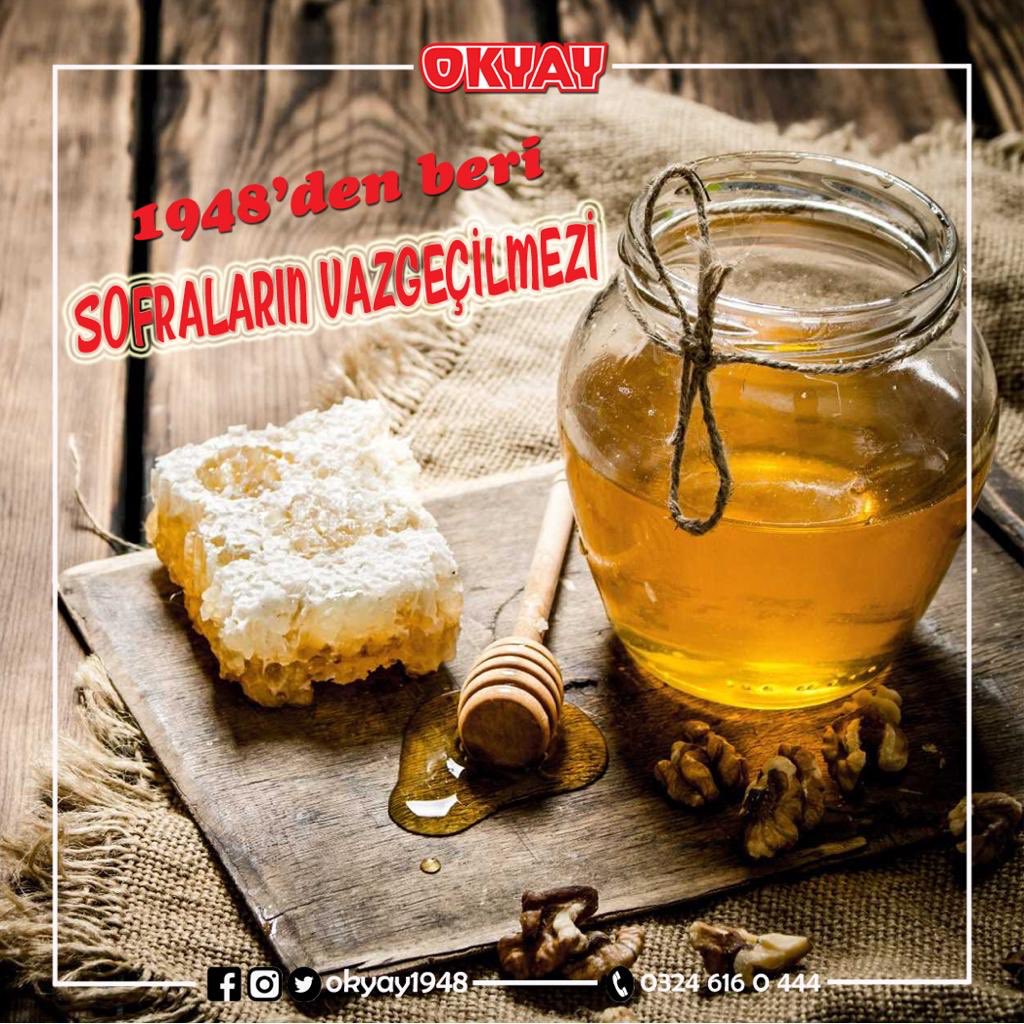 1948’den beri lezzet ve doğallıkla 💫

Tüm ürünlerimiz ve siparişleriniz için okyayhelva.com.tr adresini ziyaret edebilir ve 0324 616 0 444 sipariş hattımız ile iletişime geçebilirsiniz.