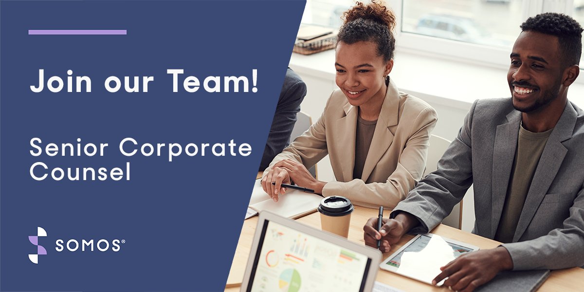 Are you a legal professional looking to expand your reach and help protect the future of telecommunications, intellectual property &amp; more? If so, you may be a perfect candidate for Somos’ open Senior Corporate Counsel position! Learn more and apply now: bit.ly/SomosSrCorpCou…