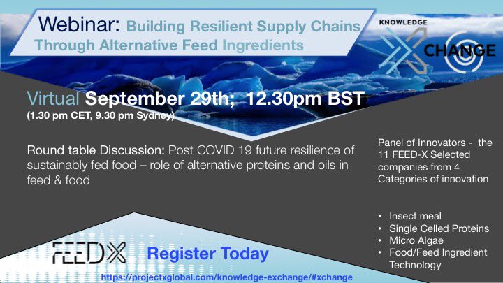 navarro_marcela's tweet image. Our next webinar in the @ProjectXGlobal Knowledge X Change series takes place next Tuesday 29th. Join us! #feedx #feed-x2020 #KnowledgeXchange #ClimateAction #innovation #valuechain @WWF @EsmeeFairbairn @SoilAssociation @ClimateKIC @Cambridge_Uni @UNEP