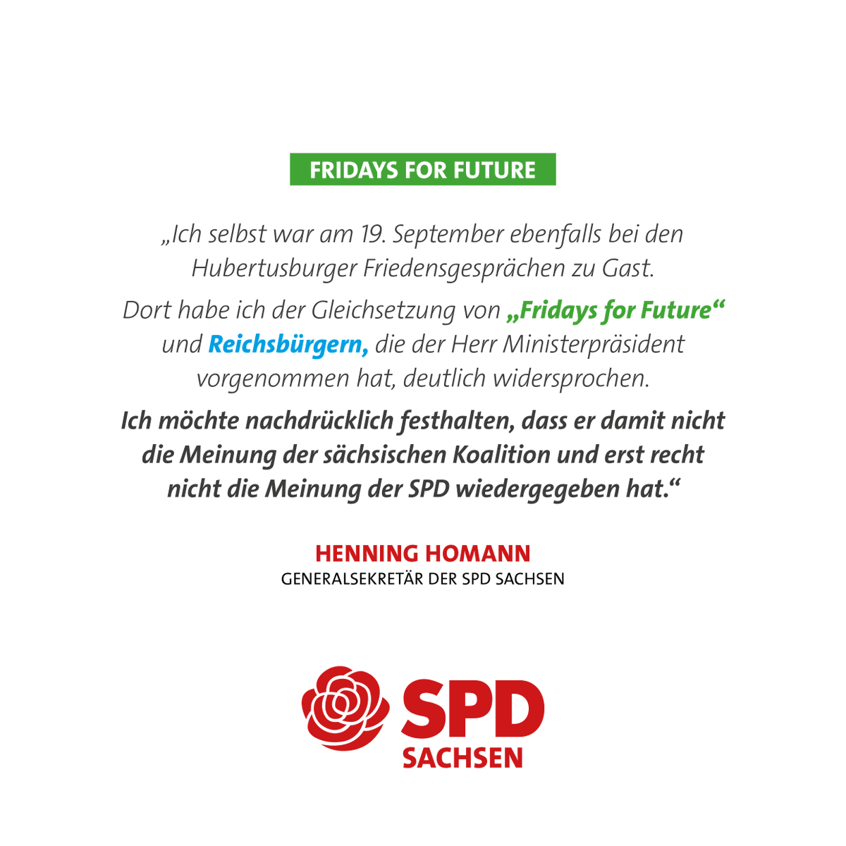 SPDSachsen's tweet photo. Die Stellungnahme unseres Generalsekretärs @HenningHomann dazu!

https://t.co/MNfKjMA3kq

#FridaysForFuture #ParentsForFuture #Sachsen
@P4FChemnitz @F4F_Leipzig @FffSachsen https://t.co/wQCzysvSCG