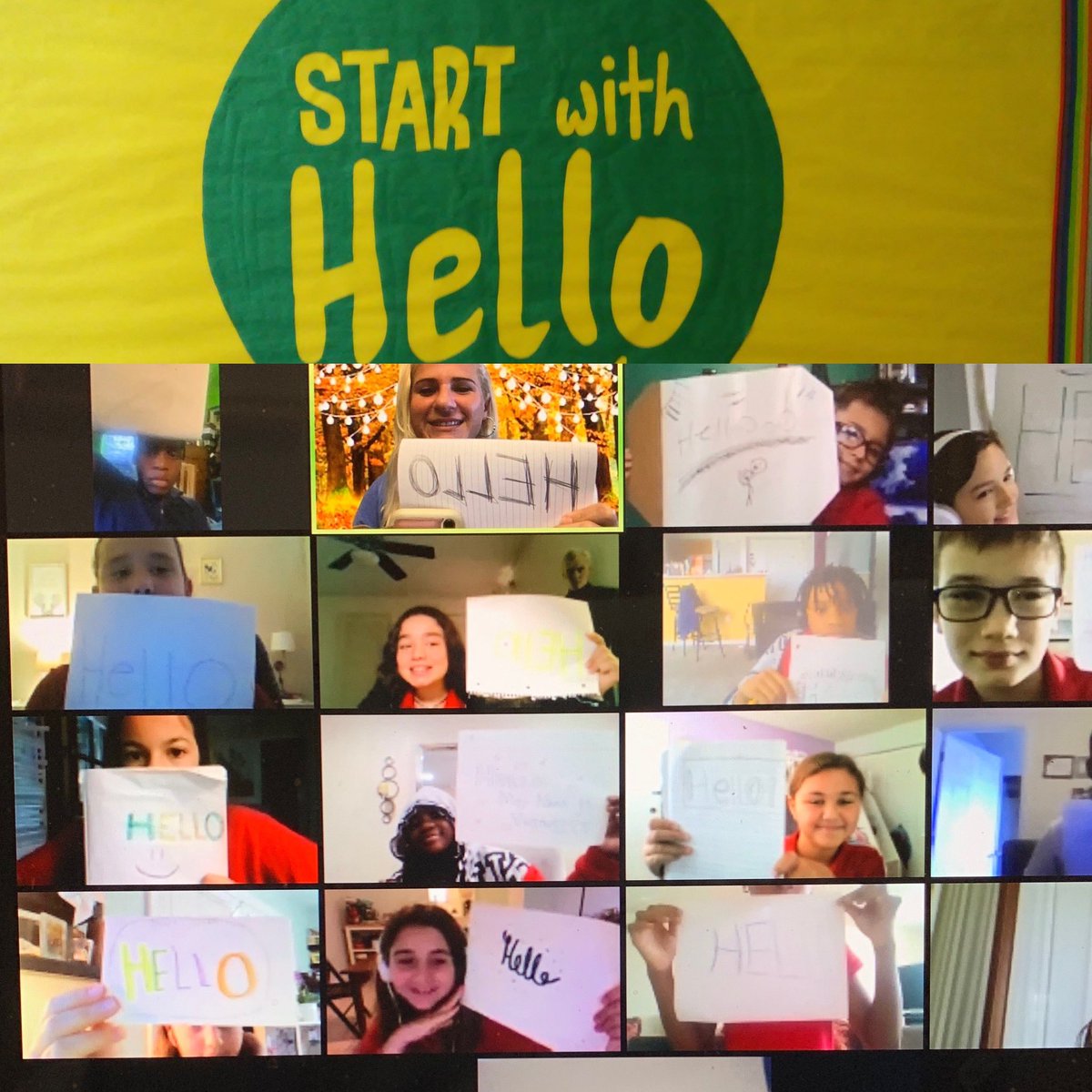 Virtual #StartWithHello activities in Ms. Medina’s class are a big hit with our awesome 5th Grade Stingrays! @MariTereMDCPS @MDCPS @StdtSvcsMDCPS @MDCPSCentral