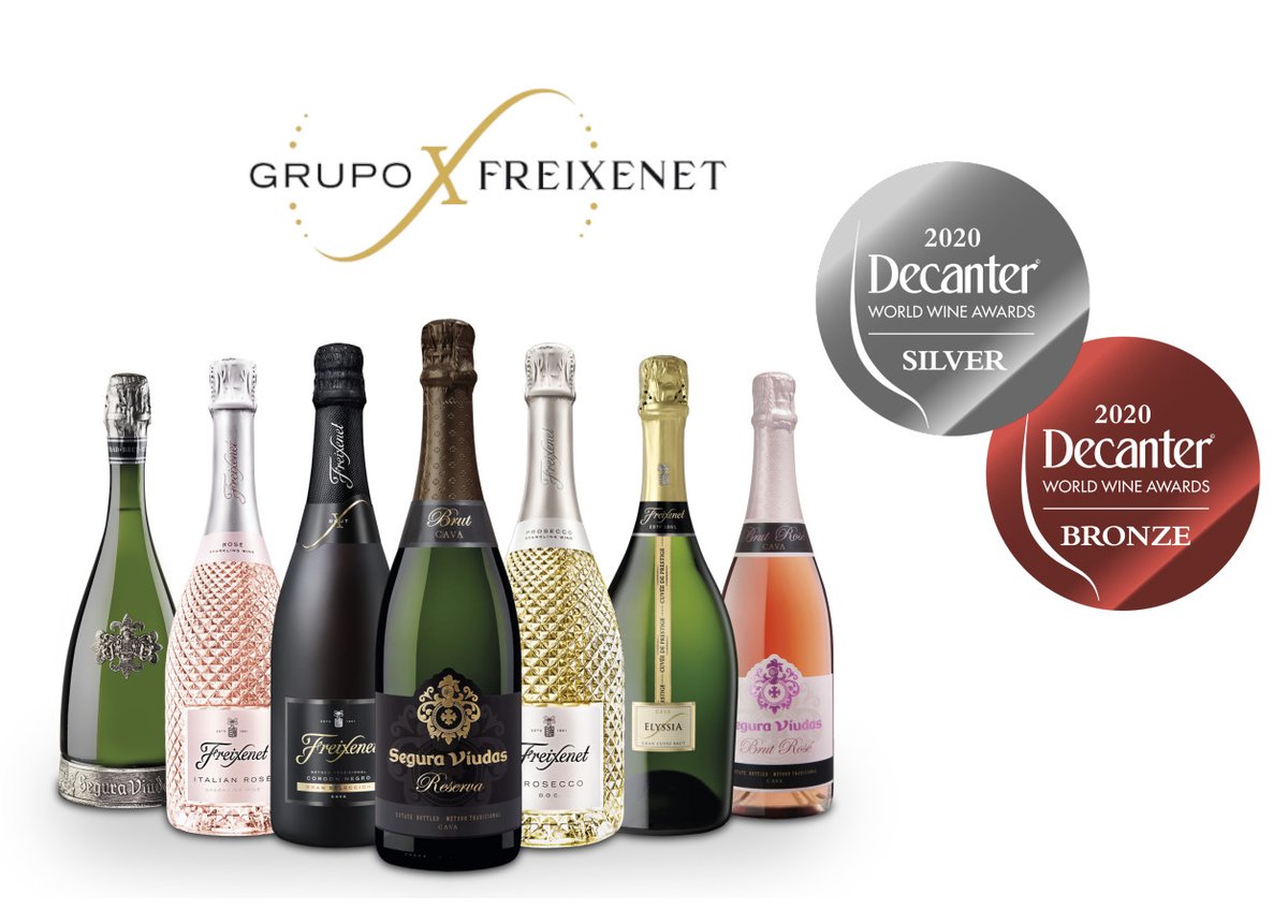 ¡Buenas noticias!🍾 #GrupoFreixenet logra 7 medallas en el prestigioso concurso internacional <a href="/DecanterAwards/">Decanter World Wine Awards</a>. Destaca la 🥈 para el #cava @SeguraViudasES Brut Reserva y el 🥉 para otros 6 espumosos del grupo, incluyendo a <a href="/freixenet/">Freixenet</a>. ¡Brindamos por ello!🥂grupofreixenet.com/grupo-freixene…