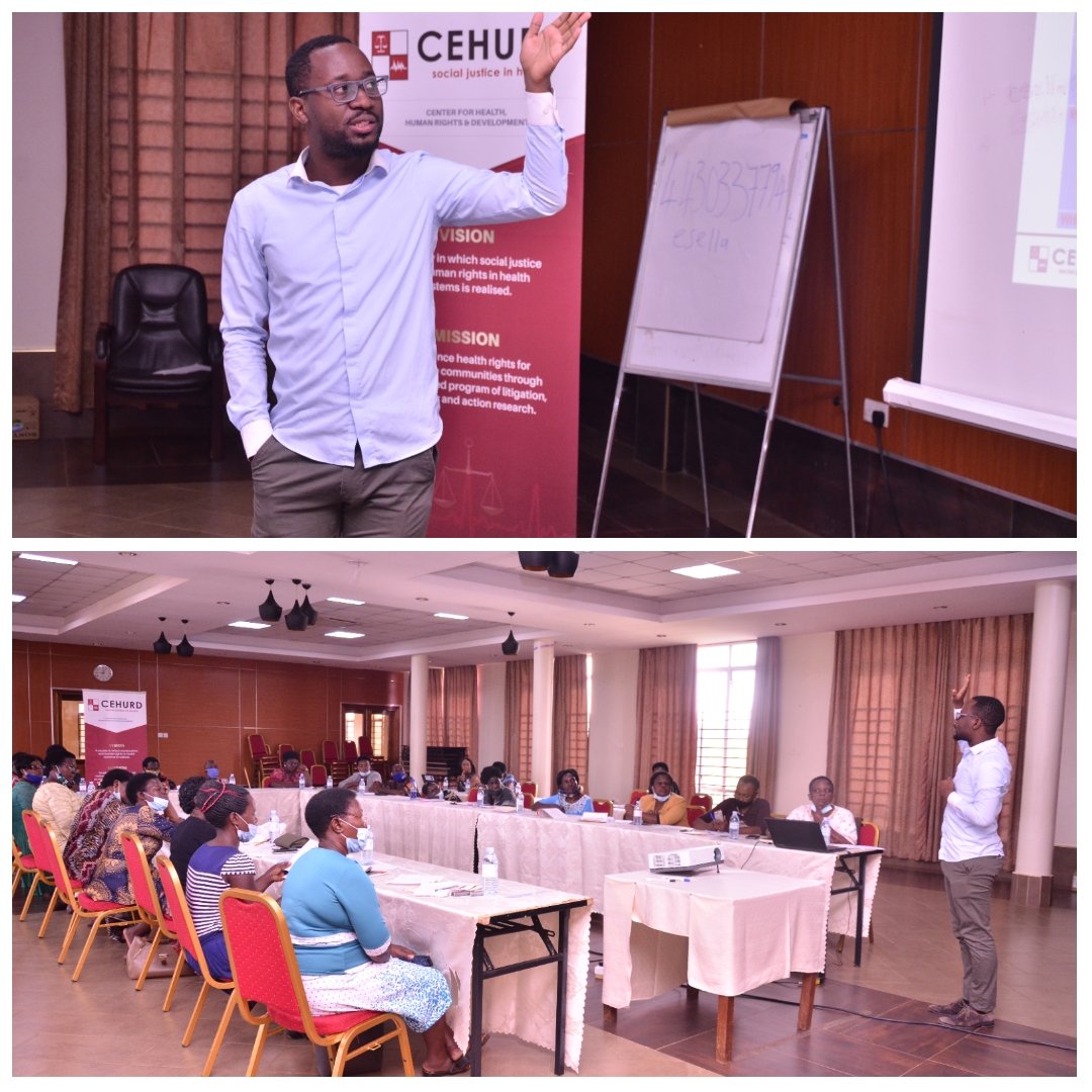cehurduganda's tweet photo. Our program officer @JTumwesigye took the team through the Patients charter; the importance of documentation, maintaining privacy, keeping confidentiality and obtaining informed consent prior to treatment.
#HarmReductionModel #WhyWomenDie
#Sept28 https://t.co/EAhGQhFitK