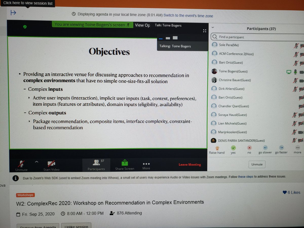 DrCh0le's tweet photo. Looking forward to the #ComplexRec Workshop, because there is no such a thing as "1-size-fits-all" when it comes to #RecSys @toinebogers @cpdiku @BamshadMobasher @marijnkoolen https://t.co/8pVDilAsl9