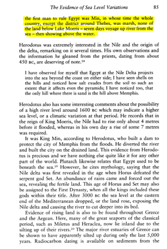 There are evidences that  #Nile floods were high and erratic during 3100-3000 BCE in comparison to earlier records by Herodotus. After 3000 BC the sea level dropped and land rose exposing  #Nile Delta.5/n