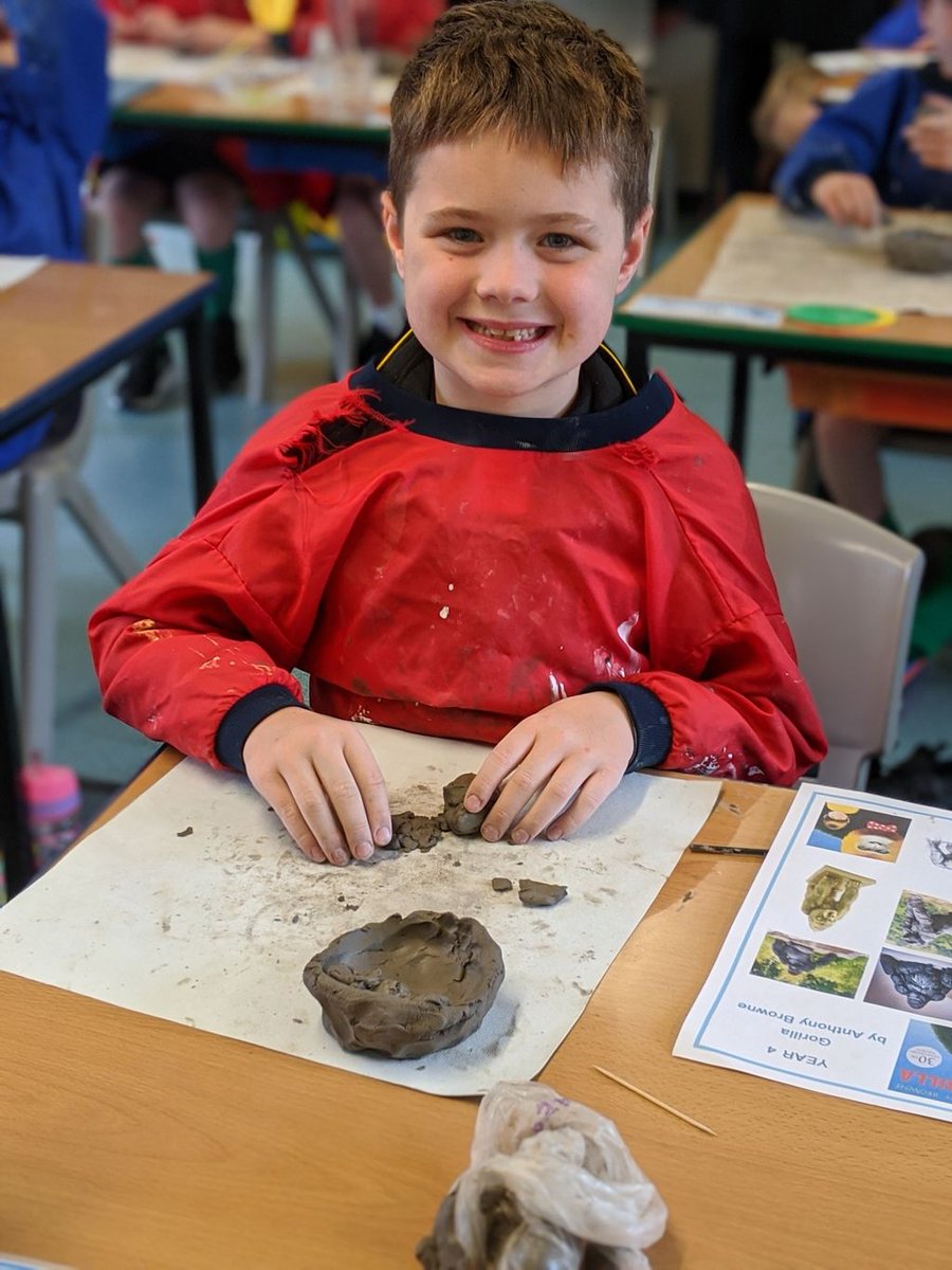 TheFirsSchool's tweet photo. Gorillas was the theme for pottery in Y4 today! https://t.co/y1VjndtwXX