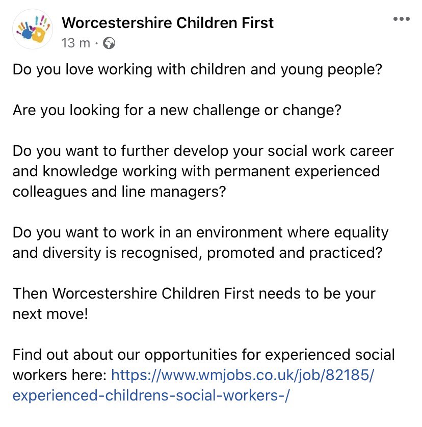 emmielouby's tweet photo. Look 👀 out for our brand new advert for experienced social workers : https://t.co/CoBBnev7NK