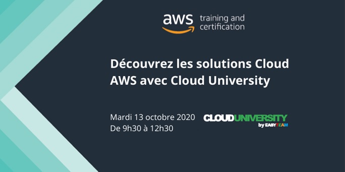AWSFrance's tweet photo. Rejoignez-nous lors du AWS Discovery Day le 13 octobre 2020 pour une introduction officielle à AWS délivrée par notre partenaire de formation @CloudUniversit4 by @EasyBlogs.
Inscriptions ici : 👉 https://t.co/fklEhkE4hb https://t.co/3dnWoYP5wO