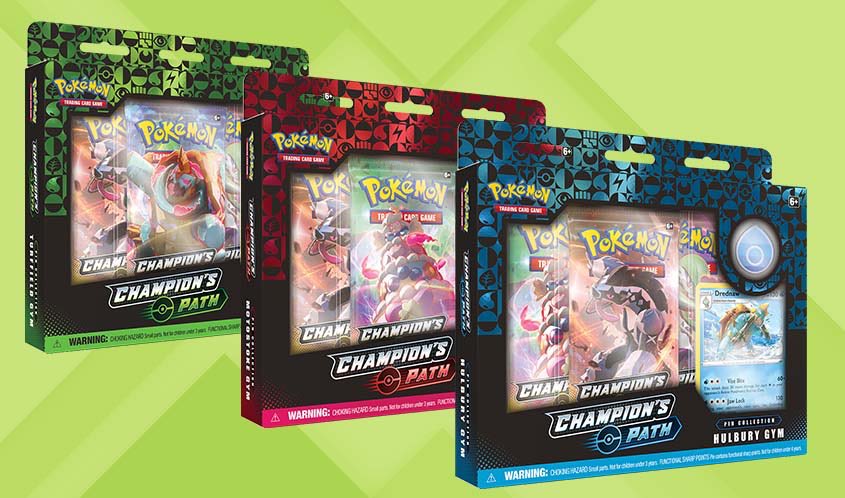 CoreTCG's tweet photo. Champion’s Path Elite Trainer Boxes; First 3 Pin Collections & Dubwool V Collection will all be available for curbside pickup today 😍😍😍 TAG US WHEN YOU PULL YOUR CHARIZARDS!!! #coretcg #pokemon #charizardvmax #shinycharizardv #championspath https://t.co/vNT6IiyPaS