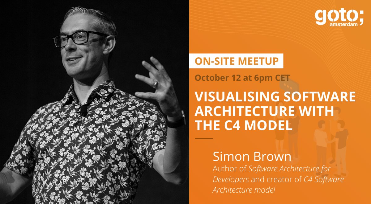 gotoacademyNL's tweet photo. It's finally time to welcome @simonbrown back in Amsterdam!
He will kick-off with a 2-day On-site Masterclass - #Software Architecture for Developers.There're only 2 spots left so hurry up 👉https://t.co/DSzByYTjht
Also come along for his #GOTONight 👉https://t.co/ELdfebgDM7 https://t.co/h0XD76wznn
