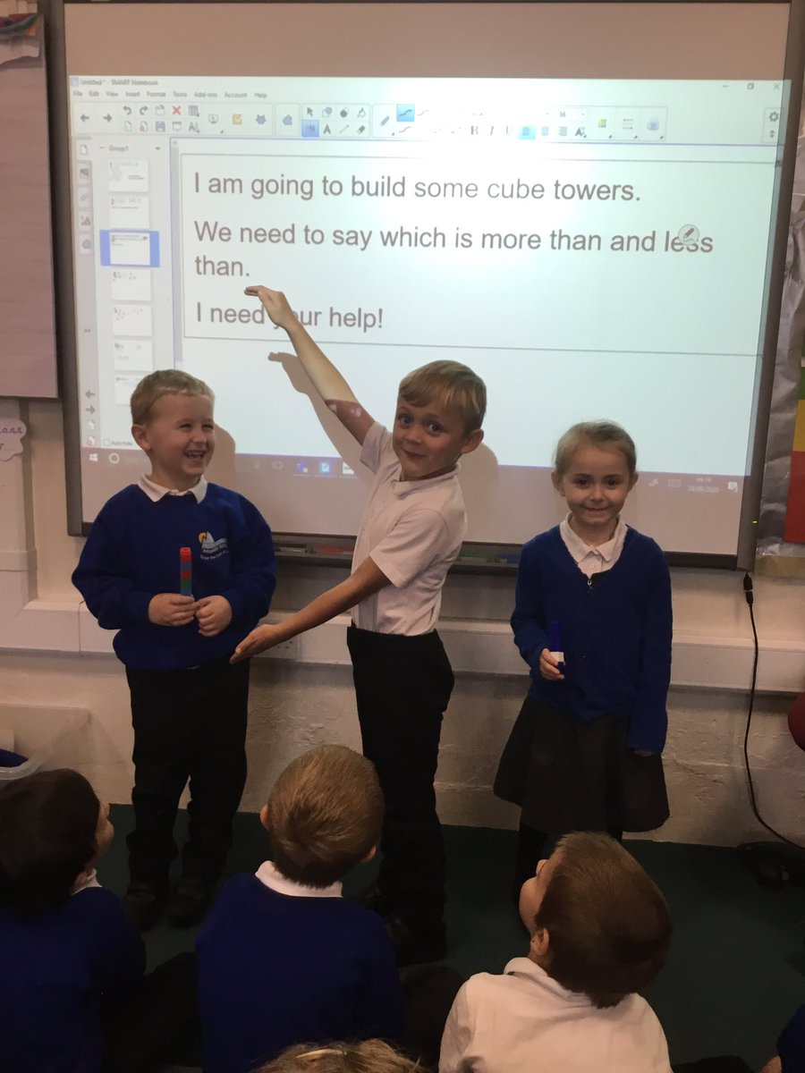 Fantastic maths!  Showing greater than or less than. < >