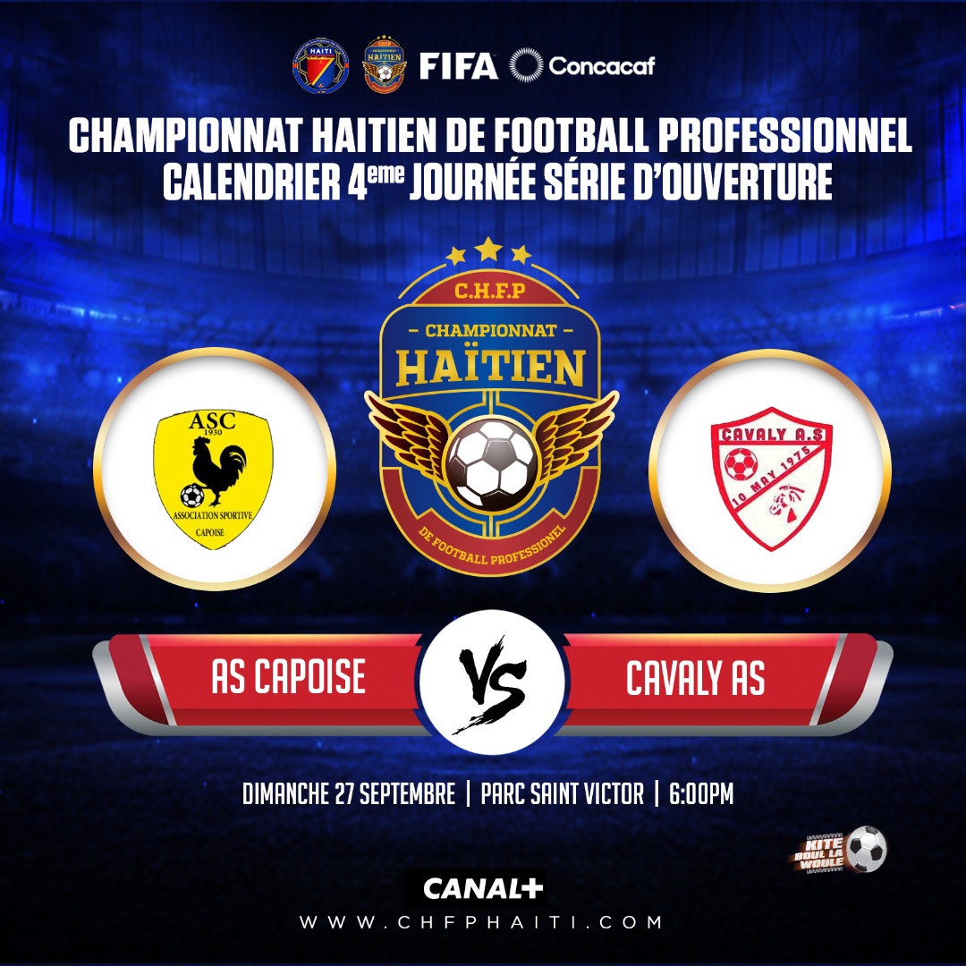 fhfhaiti's tweet photo. CHANPYONA NASYONAL🏆 4e JOUNNEN #9Match🔥#KiteBoullawoule⚽️🇭🇹 https://t.co/OJ2x5WTGKB