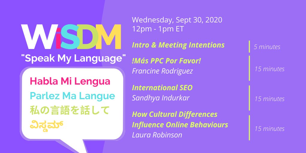 Brainlabs's tweet image. ✨ WiSDM Sept 30 Webinar Agenda ✨
📯 Speakers -
Francine Rodriguez, Customer Success Manager at WordStream
Sandhya I., SEO Specialist at Brainlabs
Laura Robinson, Head of CRO at Brainlabs
💡 Audience Q&A between each
register.gotowebinar.com/register/53779…