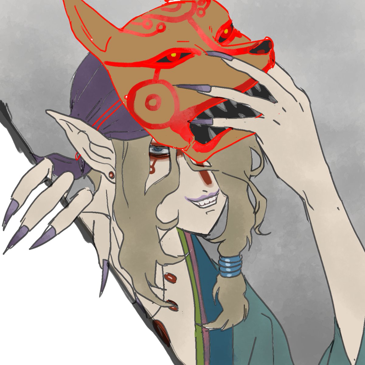 お絵かきちゃんなな 絵描きさんと繋がりたい 絵描きさんとつながりたい イラスト好きさんと繋がりたい 絵師さんと繋がりたい モノノ怪 のっぺらぼう なんかかわいらしいモノノケだった