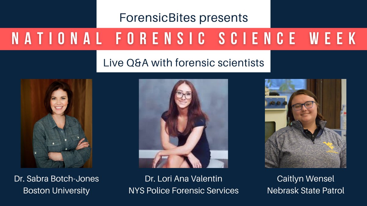 ForensicBites's tweet photo. To wrap up #ForensicScienceWeek2020, post your questions related to forensic science to our panelists on this thread! @ForSciWeek https://t.co/2rX6lmub3o