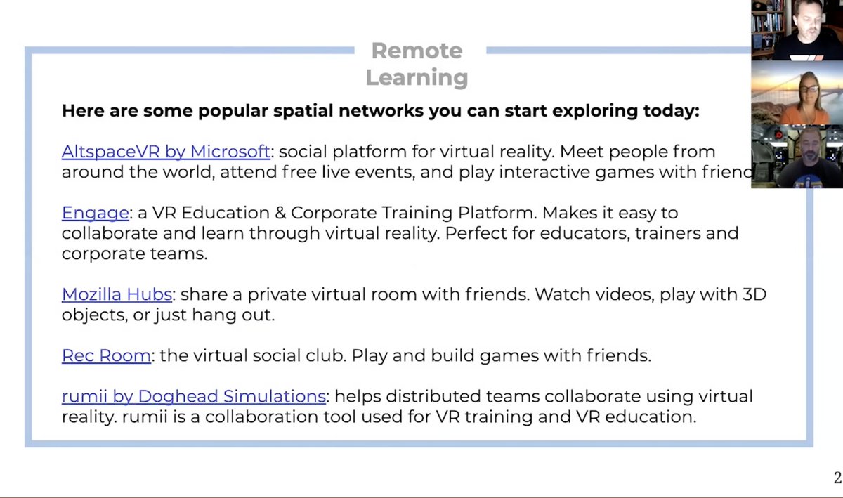Jesse, Christine og Micah voru frábær er þau sýndu ótal dæmi um viðbótar- og sýndarveruleika. Hlakka til að kynna mér þetta betur #UtisOnline