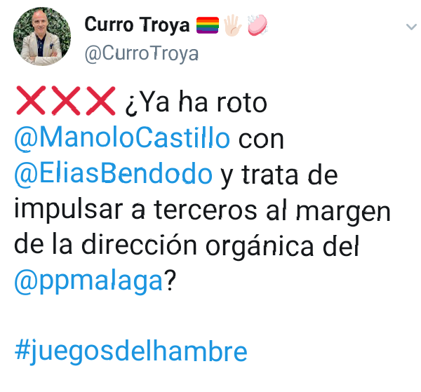 _ElObservador_'s tweet photo. #OJO #Puñal
El director @DiarioSUR #ManoloCastillo entra en política. Suplica a @eliasbendodo un programa en @canalsur. "No, x inútil". Venganza! Se inventa un candidato a alcalde d @malaga tras @pacodelatorrep. El regidor d Estepona #GarcíaUrbano.
Bendodo quiere ese puesto.
. https://t.co/Fi0Vchm58b